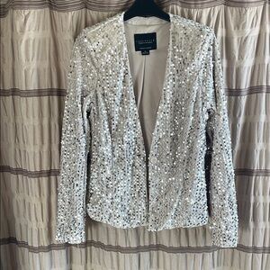 Banana Republic Silver Sequin Women's Jacket